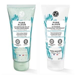 Yves Rocher Pure Algue Radiance Scrub and Hydrating Mask - 75ml